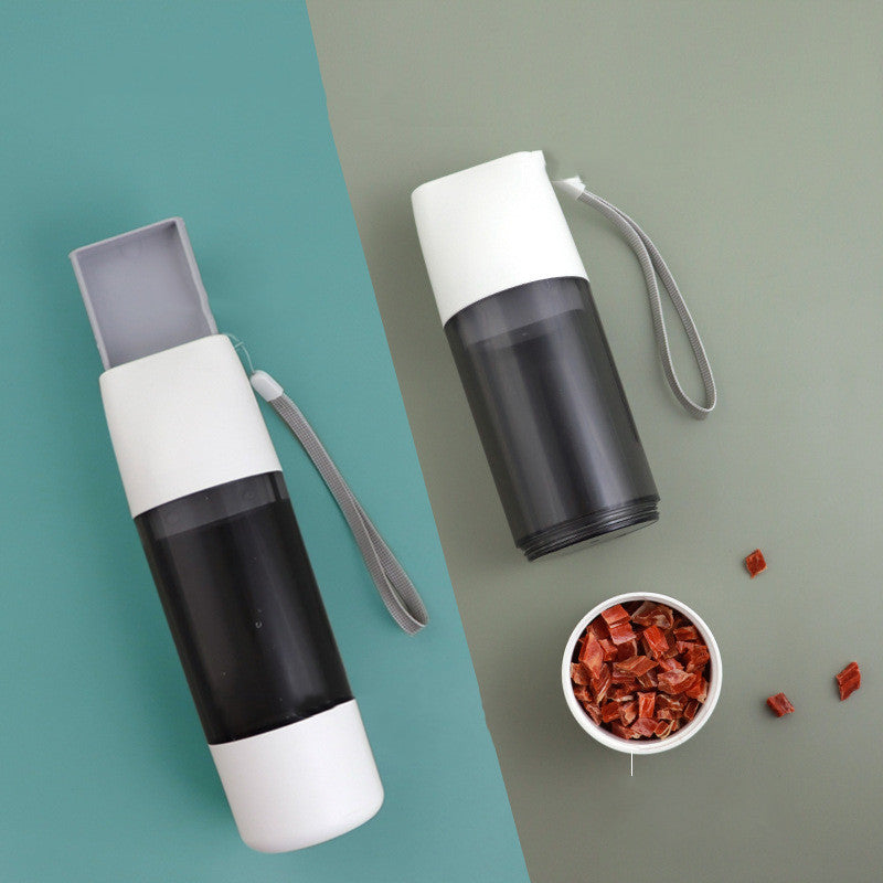 2-in-1 Portable Pet Water & Food Bottle for Dogs & Cats