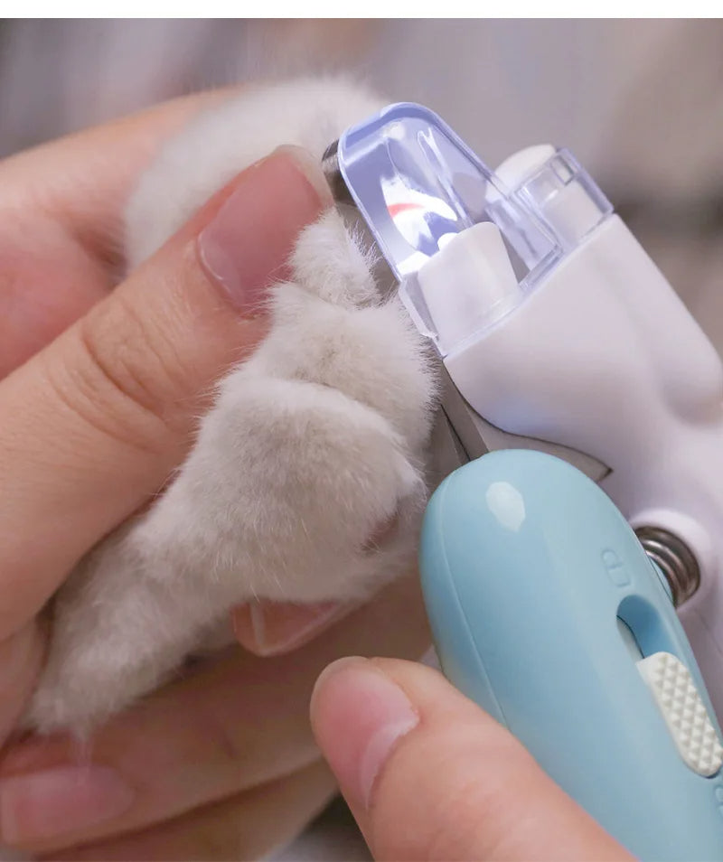 Professional Pet Nail Clippers with Built-In LED Light