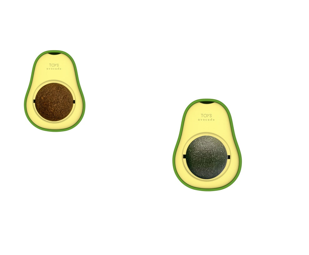 Avocado Catnip Ball Toy - 360° Self-Rolling Cat Mint Toy
