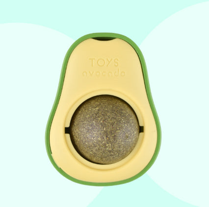 Avocado Catnip Ball Toy - 360° Self-Rolling Cat Mint Toy