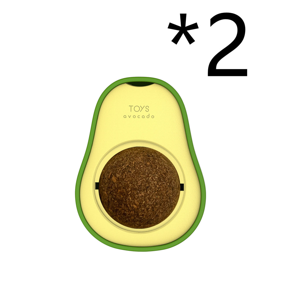 Avocado Catnip Ball Toy - 360° Self-Rolling Cat Mint Toy